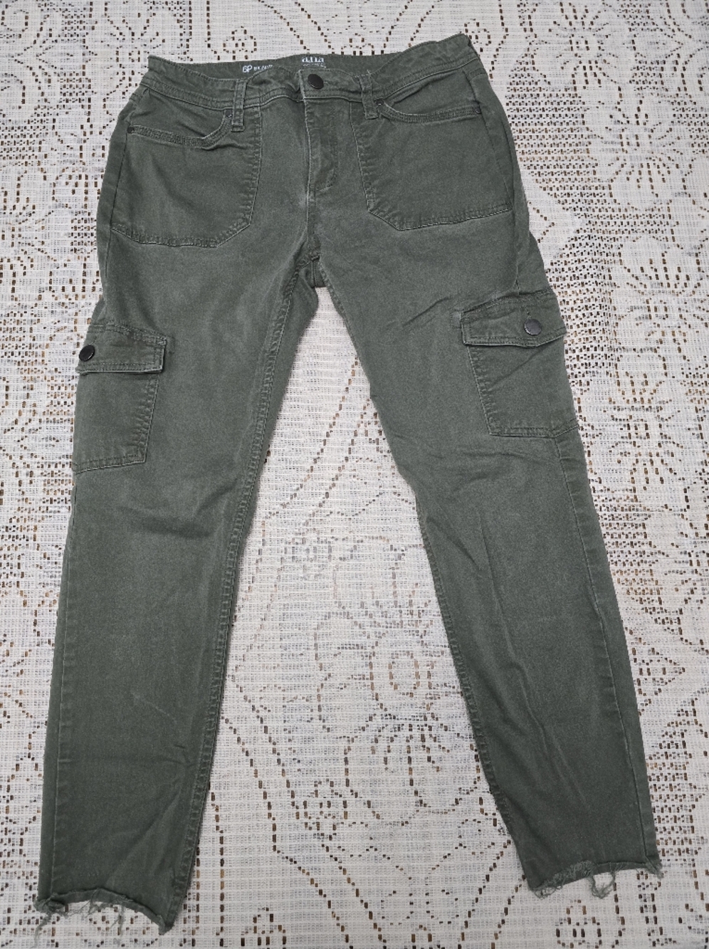A New Approach Olive Green Cargo Pocket Pants